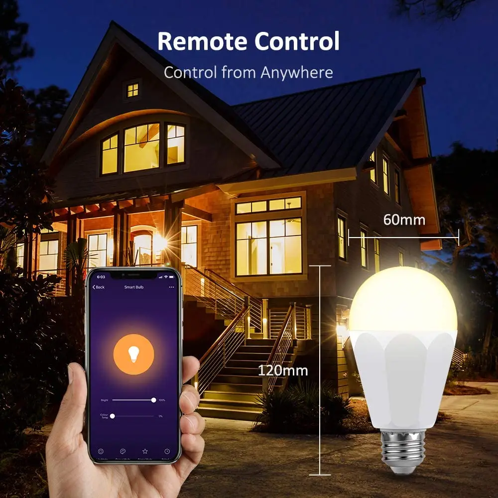 Alexa Led Lamp Smart Life Home Wireless Voice Siri Remote Control RGB Dimmable Holiday Lampe Led Night Light E27 Wifi Bulb
Alexa Led Lamp Smart Life Home Wireless Voice Siri Remote Control RGB Dimmable Holiday Lampe Led Night Light E27 Wifi Bulb