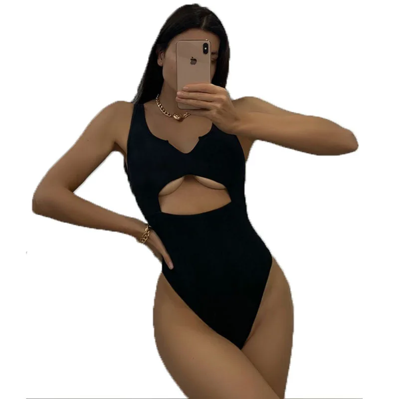 set female new swimsuit women European and American solid color hollow high elastic tight-fitting sexy one-piece swimsuit
set female new swimsuit women European and American solid color hollow high elastic tight-fitting sexy one-piece swimsuit