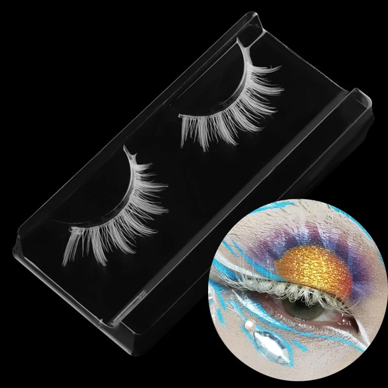 White False Eyelashes Hand Made Natural Long Thick False Fake Eye Lashes Party Stage Cosplay Makeup Eyelash Extension
White False Eyelashes Hand Made Natural Long Thick False Fake Eye Lashes Party Stage Cosplay Makeup Eyelash Extension
