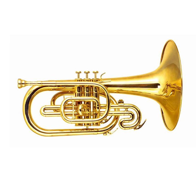 Музыкальный инструмент Mellophone с чехлом мундштук желтый латунный mellophone horn