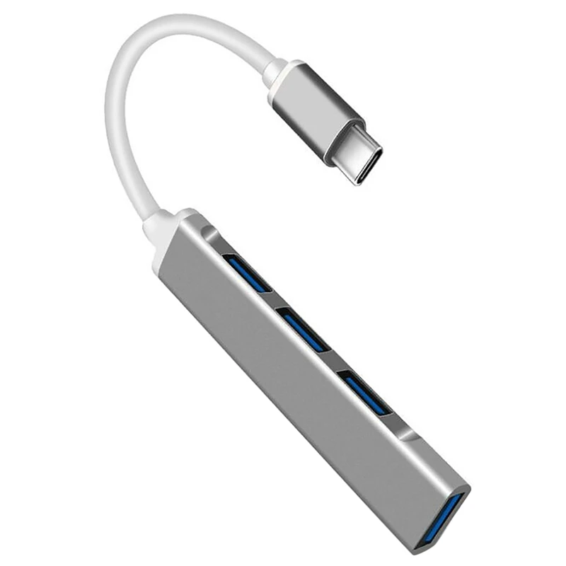 USB C Hub 4-In-1 C-Type Aluminum Hub Adapter with USB3.0X1+USB2.0X3 Ports for Air/Pro 2017/2018 XPS
USB C Hub 4-In-1 C-Type Aluminum Hub Adapter with USB3.0X1+USB2.0X3 Ports for Air/Pro 2017/2018 XPS