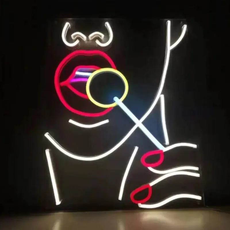 Светодиодная эстетика Милая девочка и леденец Неоновая Гибкая световая вывеска домашняя комната Настенный декор аниме украшение для спаль...
Светодиодная эстетика Милая девочка и леденец Неоновая Гибкая световая вывеска домашняя комната Настенный декор аниме украшение для спаль...