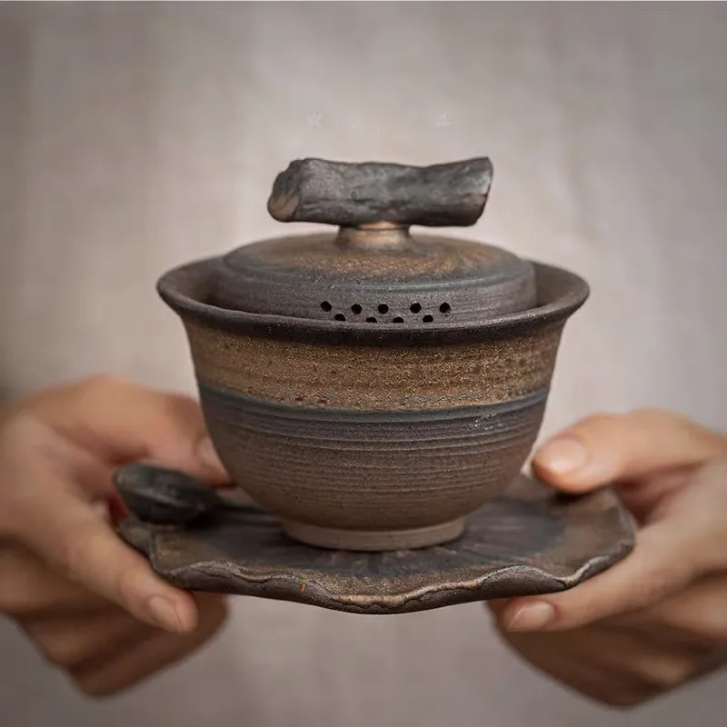 Ceramic Retro Handmade Chinese Gaiwan Creative Minimalist Tea Bowl with Cover Kung Fu Drinkware Home Office Teacups Tureen
Ceramic Retro Handmade Chinese Gaiwan Creative Minimalist Tea Bowl with Cover Kung Fu Drinkware Home Office Teacups Tureen