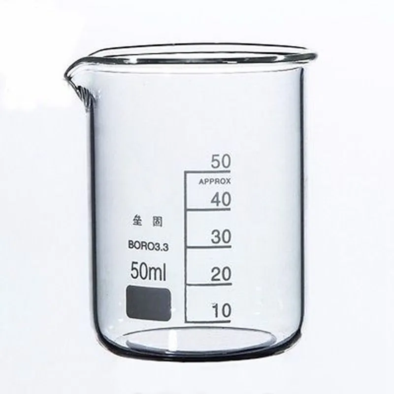 50ml Borosilicate Glass Transparent Beaker Low Form Beaker Chemistry Laboratory Thickened with spout
50ml Borosilicate Glass Transparent Beaker Low Form Beaker Chemistry Laboratory Thickened with spout