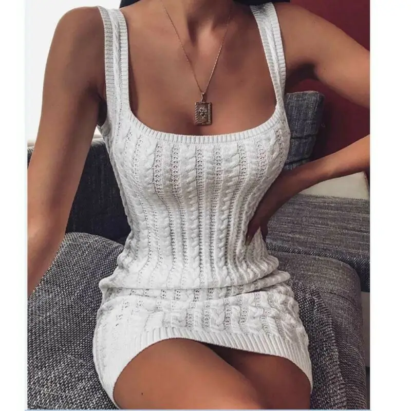 New Women's Ladies Dresses Sexy Summer Sleeveless Tank Slim Mini Short Knitted Bodycon SunDress
New Women's Ladies Dresses Sexy Summer Sleeveless Tank Slim Mini Short Knitted Bodycon SunDress
