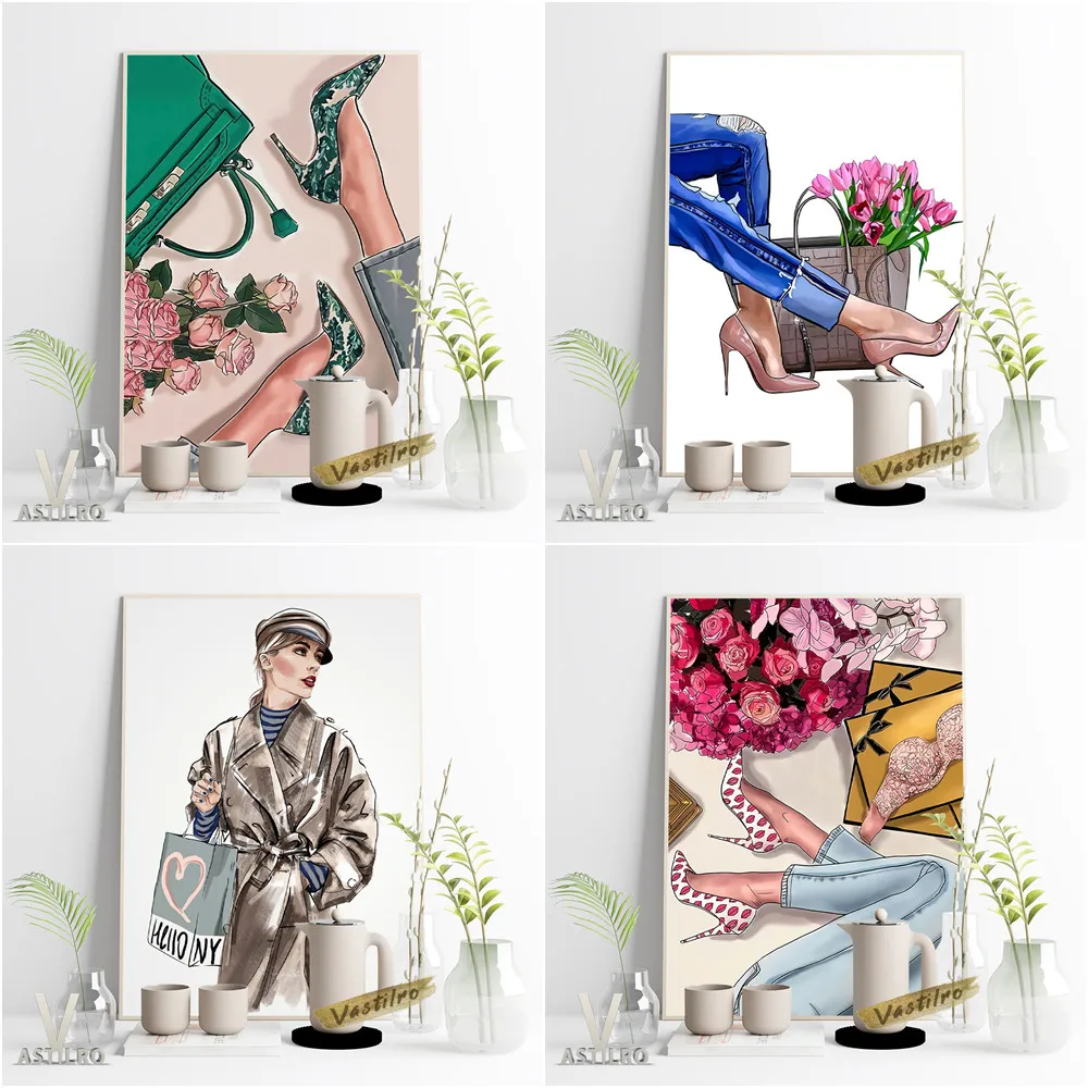 Fashion Magazine Cover Illustration Vintage Art Poster Lady Costume Figure Prints Canvas Painting Clothing Shop Wall Home Decor 
Fashion Magazine Cover Illustration Vintage Art Poster Lady Costume Figure Prints Canvas Painting Clothing Shop Wall Home Decor