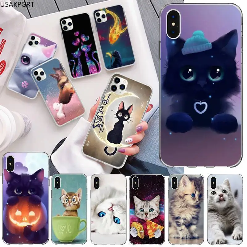 Cat Cute Kitten Phone Case for iphone 12 pro max mini 11 pro XS MAX 8 7 6 6S Plus X 5S SE 2020 XR cover
Cat Cute Kitten Phone Case for iphone 12 pro max mini 11 pro XS MAX 8 7 6 6S Plus X 5S SE 2020 XR cover