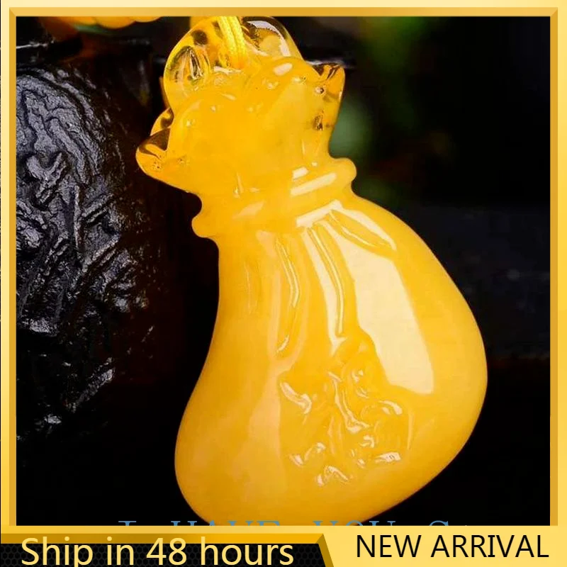 Natural Amber Beeswax Wax Money Bag Pendant Men and Women Chicken Oil Yellow Amber Carved Blessing Bag Necklace Pendant
Natural Amber Beeswax Wax Money Bag Pendant Men and Women Chicken Oil Yellow Amber Carved Blessing Bag Necklace Pendant