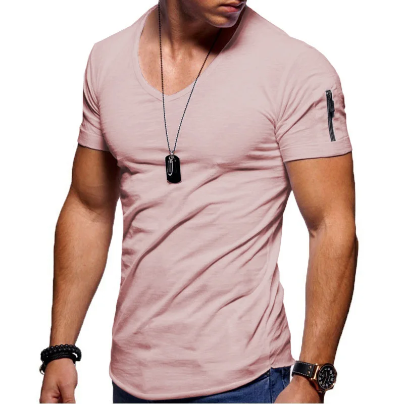 T-shirt Men's Clothing plus Size Men's V-neck Solid Color Men's Short Sleeve Sports T-shirts
T-shirt Men's Clothing plus Size Men's V-neck Solid Color Men's Short Sleeve Sports T-shirts