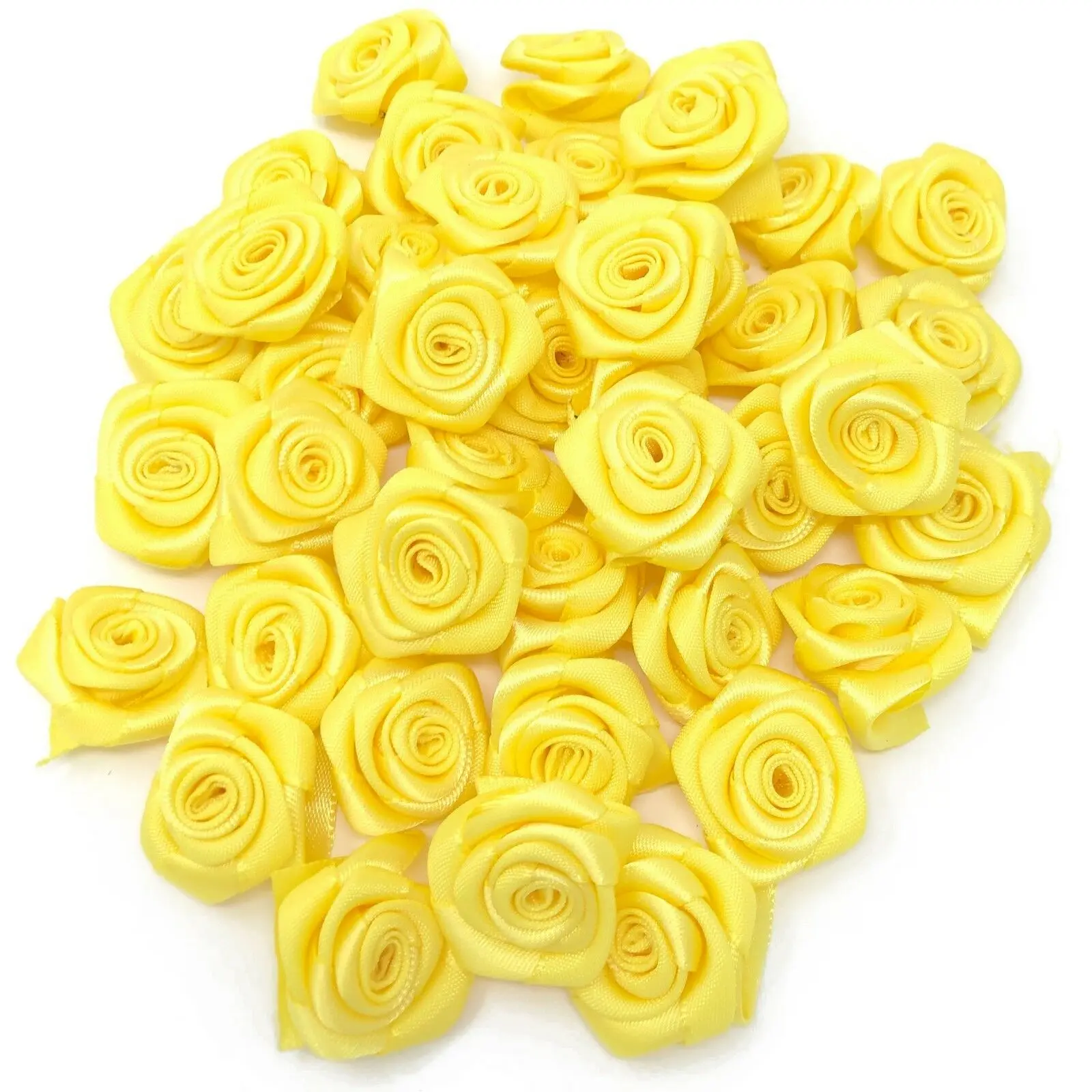 100pcs 25mm Yellow Color Satin Ribbon Roses Flowers Decorative Wedding Bouquets Embellishments
100pcs 25mm Yellow Color Satin Ribbon Roses Flowers Decorative Wedding Bouquets Embellishments