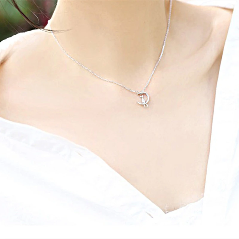 Silver fairy tale style net red moon cat necklace female fashion simple and exquisite cat clavicle chain light luxury jewelry
Silver fairy tale style net red moon cat necklace female fashion simple and exquisite cat clavicle chain light luxury jewelry