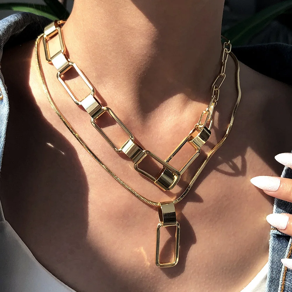 Steampunk Thicken Chain Necklace Exaggerated Geometric Lock Pendant Necklace for Women Gothic Couple Choker Necklace Jewelry
Steampunk Thicken Chain Necklace Exaggerated Geometric Lock Pendant Necklace for Women Gothic Couple Choker Necklace Jewelry