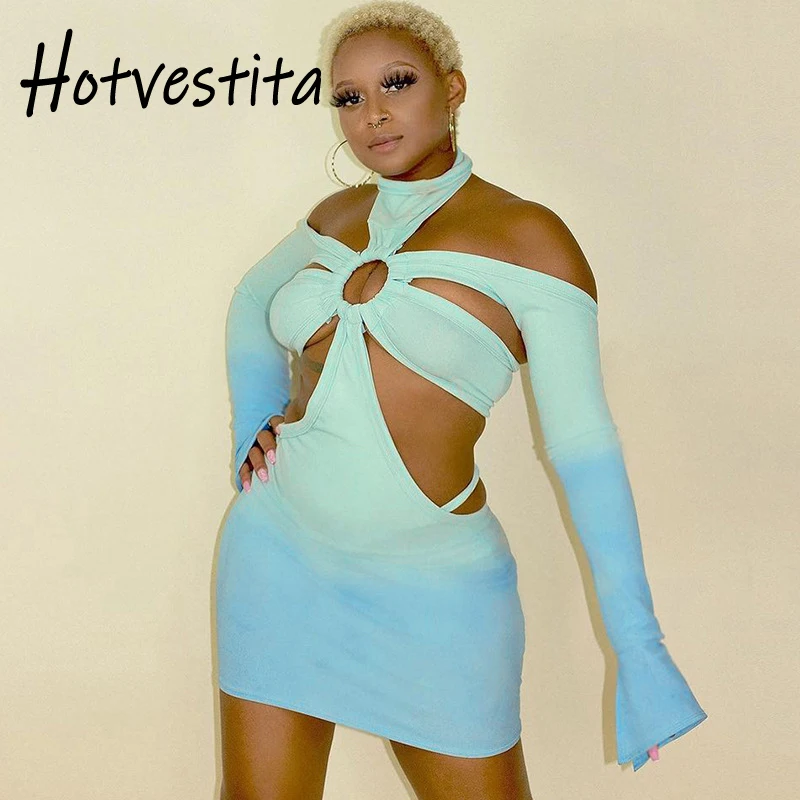 Hotvestita Sexy Halter Off Shoulder Long Sleeve Hollow Out Backless Bodycon Spring Autumn Woman Fashion Party Club Mini Dresses
Hotvestita Sexy Halter Off Shoulder Long Sleeve Hollow Out Backless Bodycon Spring Autumn Woman Fashion Party Club Mini Dresses