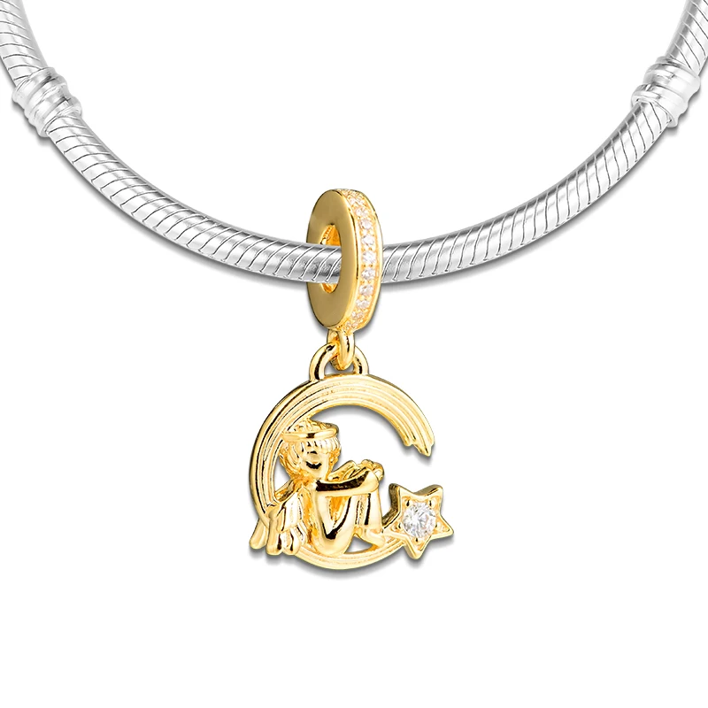 Fits for Europe Beads Bracelets 100% 925 Sterling Silver Jewelry Shine Angel & Shooting Star Dangle Charms Free Shipping
Fits for Europe Beads Bracelets 100% 925 Sterling Silver Jewelry Shine Angel & Shooting Star Dangle Charms Free Shipping