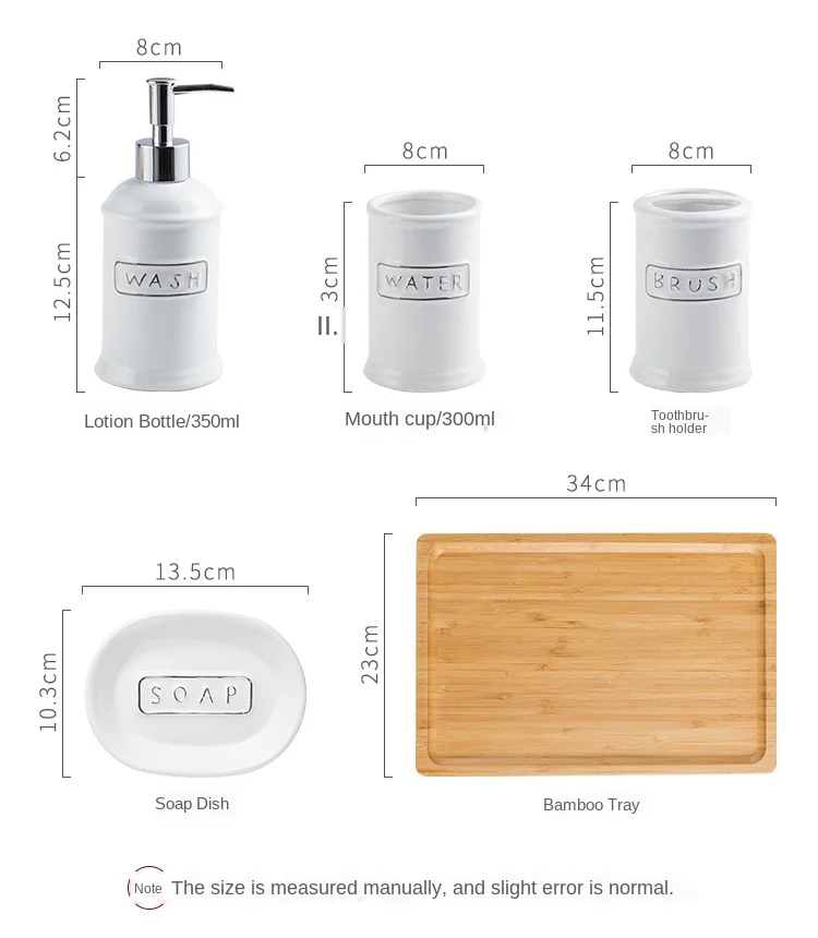 Simple Ceramic Sanitary Ware Wash Suit Bathroom Amenities Decoration Model Room Tooth Brushing Cup Mug Set shower accessories 
Simple Ceramic Sanitary Ware Wash Suit Bathroom Amenities Decoration Model Room Tooth Brushing Cup Mug Set shower accessories
