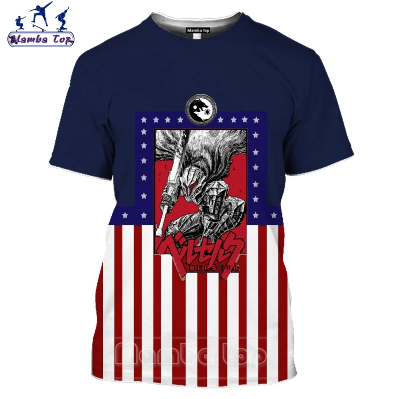 Mamba Top Berserk Tshirt Men Cartoons 3D Print Japanese Cartoonist Kentaro Miura Women T Shirt Black Swordsman Warrior Guts Tees
Mamba Top Berserk Tshirt Men Cartoons 3D Print Japanese Cartoonist Kentaro Miura Women T Shirt Black Swordsman Warrior Guts Tees