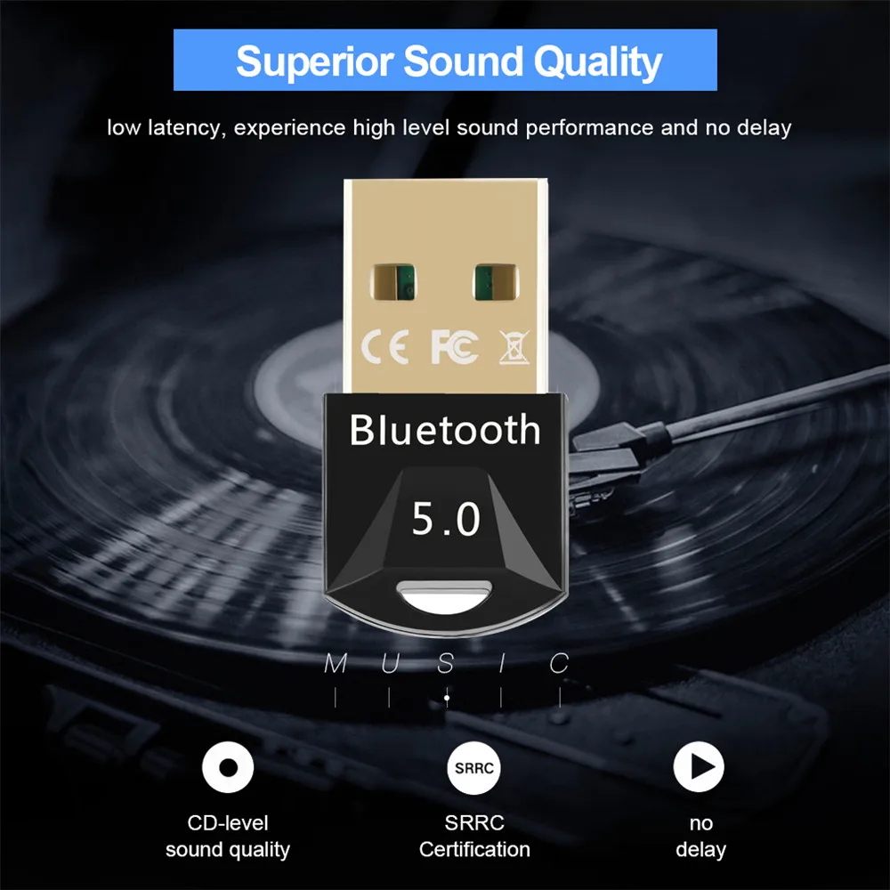 Мини USB Bluetooth адаптер 5 0 Bluetooth-совместимый приемник V5.0 ключ высокоскоростной