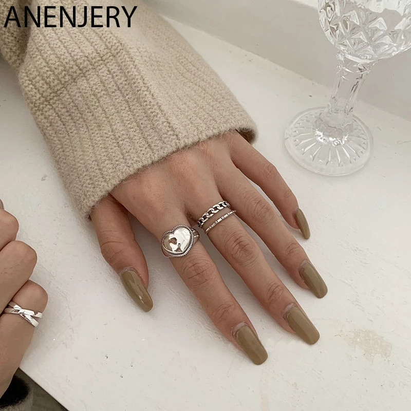 Evimi 925 Standard Silver Personality High Polish Love Heart Thai Silver Rings Lock Chain Open Finger Ring For Women S-R643
Evimi 925 Standard Silver Personality High Polish Love Heart Thai Silver Rings Lock Chain Open Finger Ring For Women S-R643