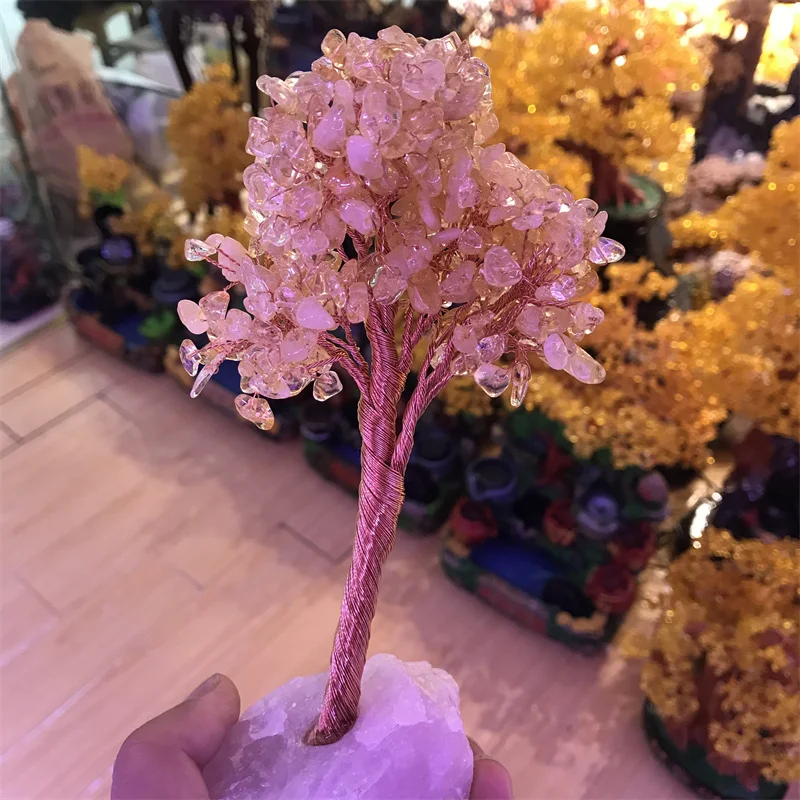 Sunligoo Crystal Money tree Copper wire wrapped natural crystal plexus base chakra Rose quartz tree feng Shui home decor
Sunligoo Crystal Money tree Copper wire wrapped natural crystal plexus base chakra Rose quartz tree feng Shui home decor