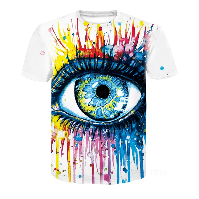 Summer Comfortable And Breathable Women's T-shirt 3D Printing Men's Sweatshirt Color Big Eyes Painted Loose Oversized T-shirt
Summer Comfortable And Breathable Women's T-shirt 3D Printing Men's Sweatshirt Color Big Eyes Painted Loose Oversized T-shirt