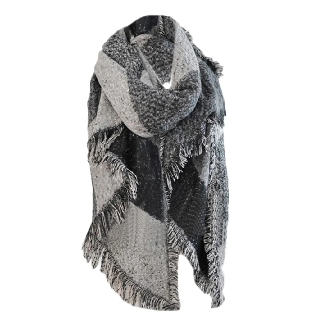 2020 Women Contrast Color Tassel Scarf Retro Female Multi-Purpose Shawl Scarf winter knitted Shawl cashmere scarves shawls
2020 Women Contrast Color Tassel Scarf Retro Female Multi-Purpose Shawl Scarf winter knitted Shawl cashmere scarves shawls