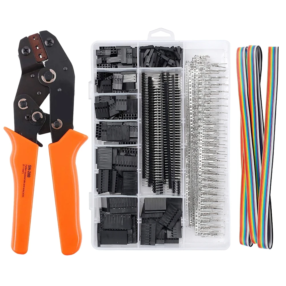 SN-28B+1550Pcs Dupont Crimping Tool Pliers Wired Terminal Connector Ferrule Crimper Wire Hand Tool Set Terminals Clamp Kit Tools
SN-28B+1550Pcs Dupont Crimping Tool Pliers Wired Terminal Connector Ferrule Crimper Wire Hand Tool Set Terminals Clamp Kit Tools
