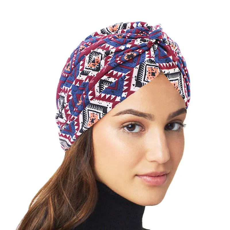 

Soft Cotton Top Knot Twist Turban for Women Knotted Headwrap Bandana Hats Chemo Cap Indian Arab Wrap Women Head Scarf Headwear