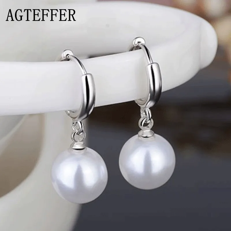 AGTEFFER 925 Sterling Silver Fashion Female Emperament Smooth Pearl Earrings For Women Wedding Jewelry Gift
AGTEFFER 925 Sterling Silver Fashion Female Emperament Smooth Pearl Earrings For Women Wedding Jewelry Gift