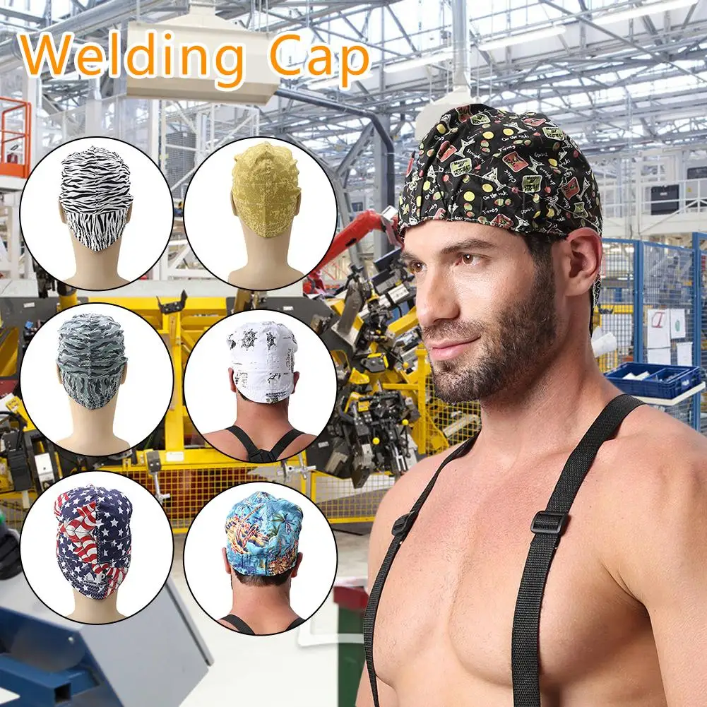 

New 8 Shapes Elastic Welding Hat Sweat Absorption Welders Welding Protective Hat Cap Flame Resistant Head Full Protection Hoods