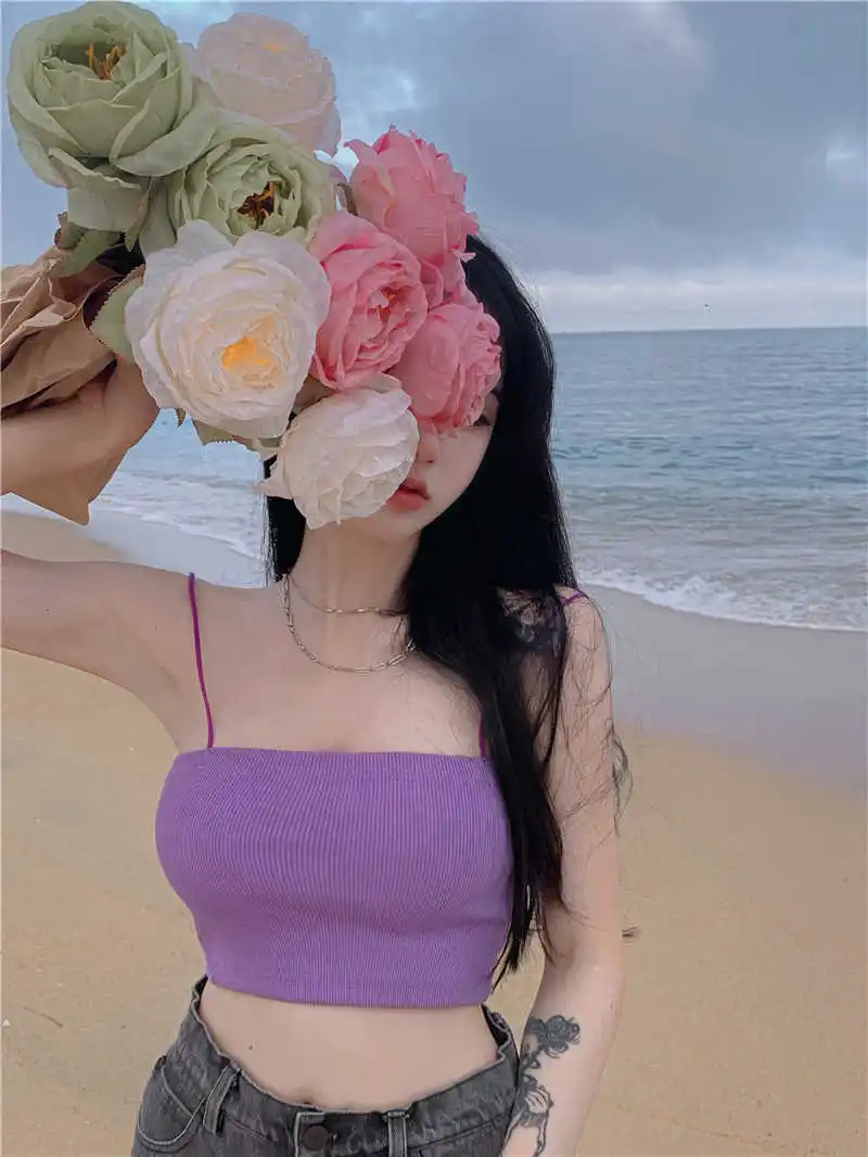 Chic Elegant Candy Color Small Sling Women's String Outerwear Summer Sexy Beauty Back Tube Top Underwear Short Vest Top
Chic Elegant Candy Color Small Sling Women's String Outerwear Summer Sexy Beauty Back Tube Top Underwear Short Vest Top