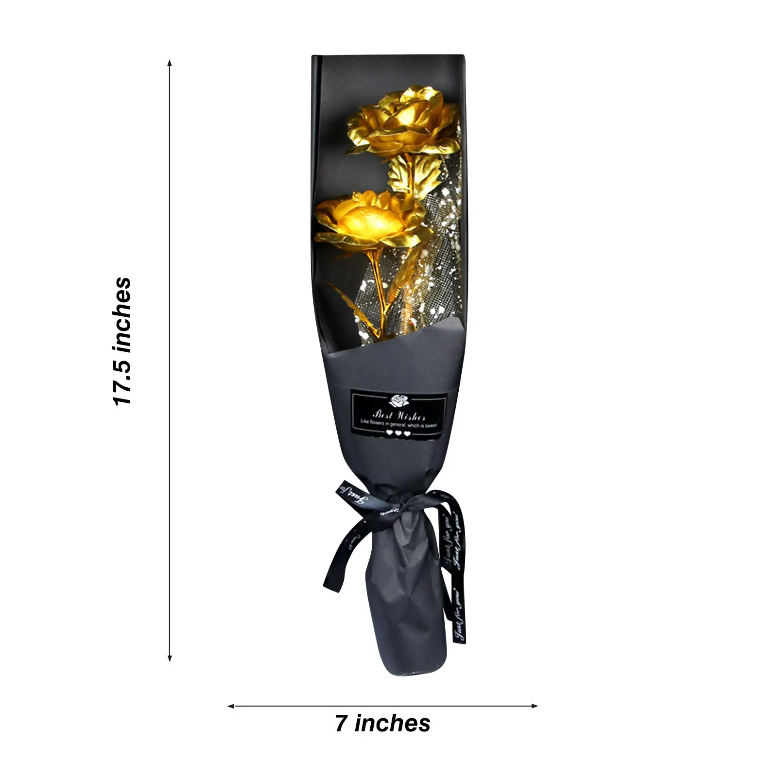 24k Golden Rose 2PCS Valentine's Day Gift 24K Golden Rose Bouquet Gold Rose Forever Love Wedding Decoration Lover Rose Bouquet
24k Golden Rose 2PCS Valentine's Day Gift 24K Golden Rose Bouquet Gold Rose Forever Love Wedding Decoration Lover Rose Bouquet