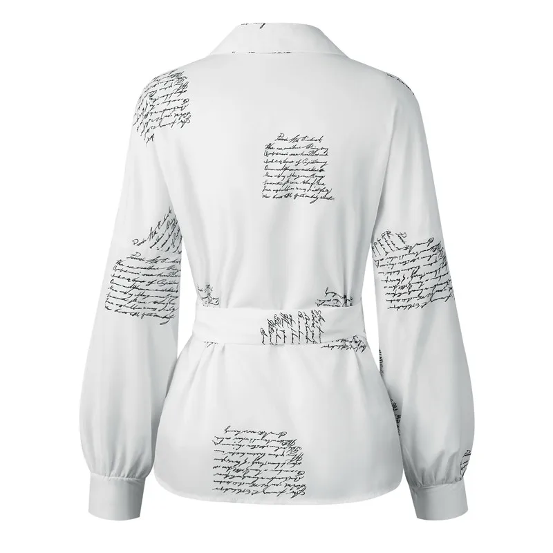 2020 New Spring Letter Blouses Women Sexy V Collar Bishop Sleeve Inclined Buckle Belt Decoration Shirts Irregular Lace Up Tops
2020 New Spring Letter Blouses Women Sexy V Collar Bishop Sleeve Inclined Buckle Belt Decoration Shirts Irregular Lace Up Tops