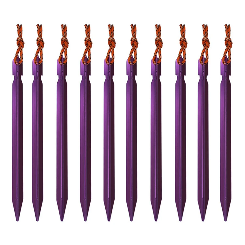 10pcs/set 18cm Aluminum alloy Tent Pegs with Rope Stake Camping Hiking Equipment Outdoor Traveling Tent Accessories
10pcs/set 18cm Aluminum alloy Tent Pegs with Rope Stake Camping Hiking Equipment Outdoor Traveling Tent Accessories