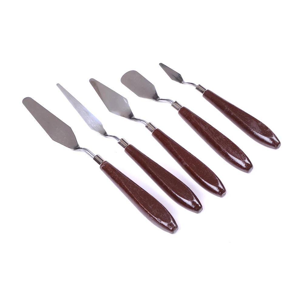 5Pcs Mixed Stainless Steel Painting Knife Blade Palette Scraper Set Spatula Knives For Artist Oil Painting Tools
5Pcs Mixed Stainless Steel Painting Knife Blade Palette Scraper Set Spatula Knives For Artist Oil Painting Tools