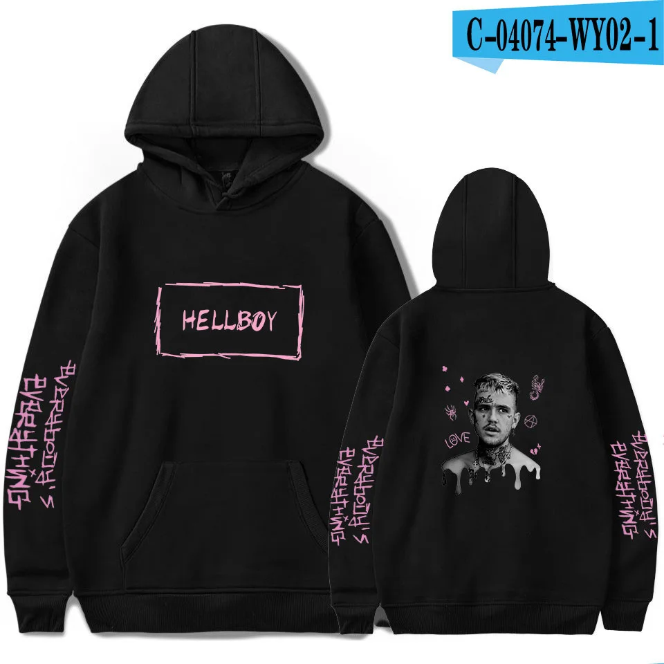 Lil Peep Hooded Pullover Sweatshirts KPOP Casual Loose Oversized Hoodies Hip Hop Streetwear Lil.peep Women/men Tee Tops K-pops