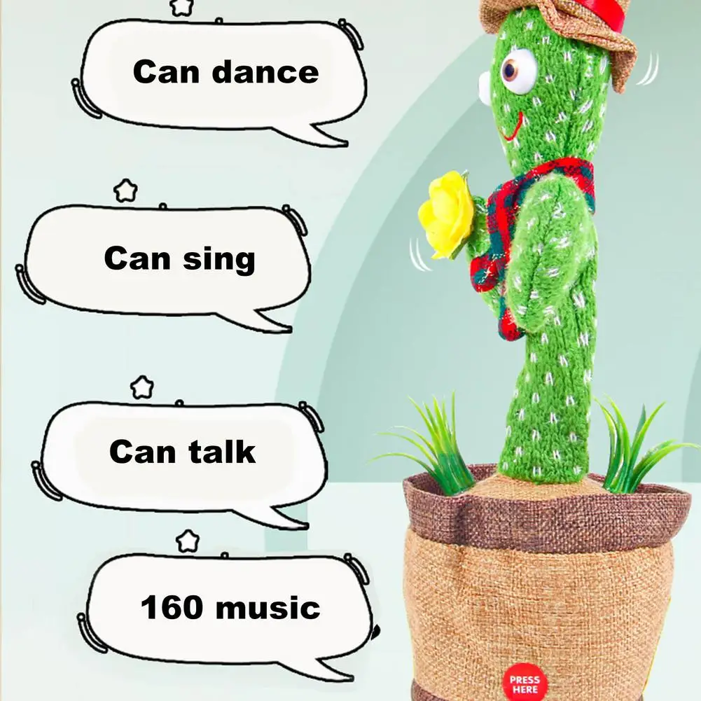 2021 New Style Funny Dancing Cactus Toy Musical Stuffed Potted Cactus Toys For Kids Electric Singing Dancing Twisting Plush Toy
2021 New Style Funny Dancing Cactus Toy Musical Stuffed Potted Cactus Toys For Kids Electric Singing Dancing Twisting Plush Toy