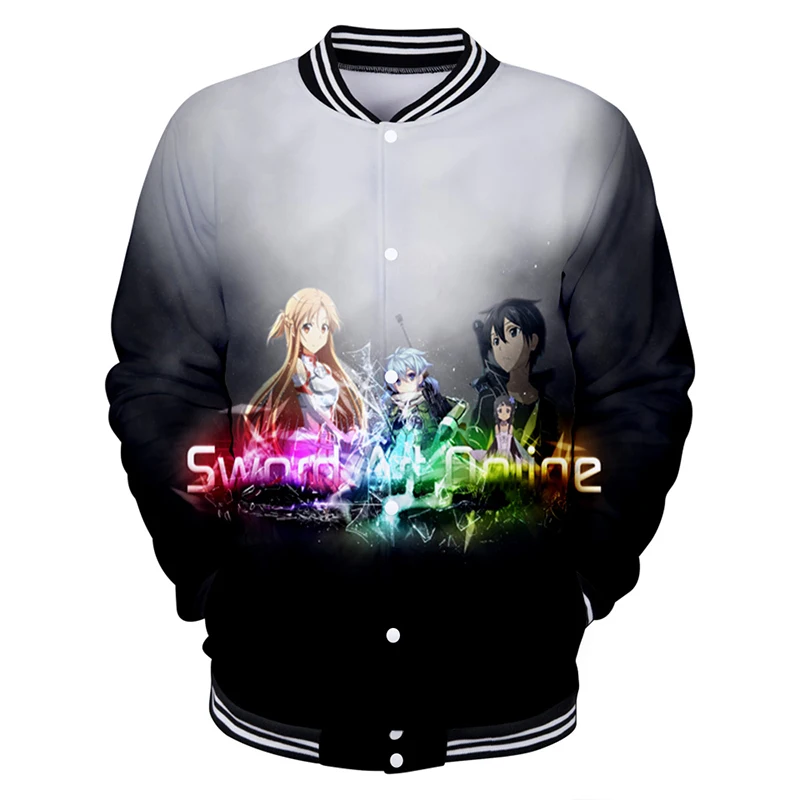 Anime 3d Baseball Jacket Coat Sword Art Online SAO Print Men Women Hoodie Sweatshirts Tops Pocket Long Sleeve 3D Hoodies Jackets
Anime 3d Baseball Jacket Coat Sword Art Online SAO Print Men Women Hoodie Sweatshirts Tops Pocket Long Sleeve 3D Hoodies Jackets