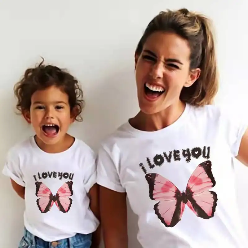 Butterfly Mother Daughter T-shirts Summer Family Matching Outfits Mom Mum Baby Mommy and Me Tops Clothes Women Girls Cotton Tees
Butterfly Mother Daughter T-shirts Summer Family Matching Outfits Mom Mum Baby Mommy and Me Tops Clothes Women Girls Cotton Tees