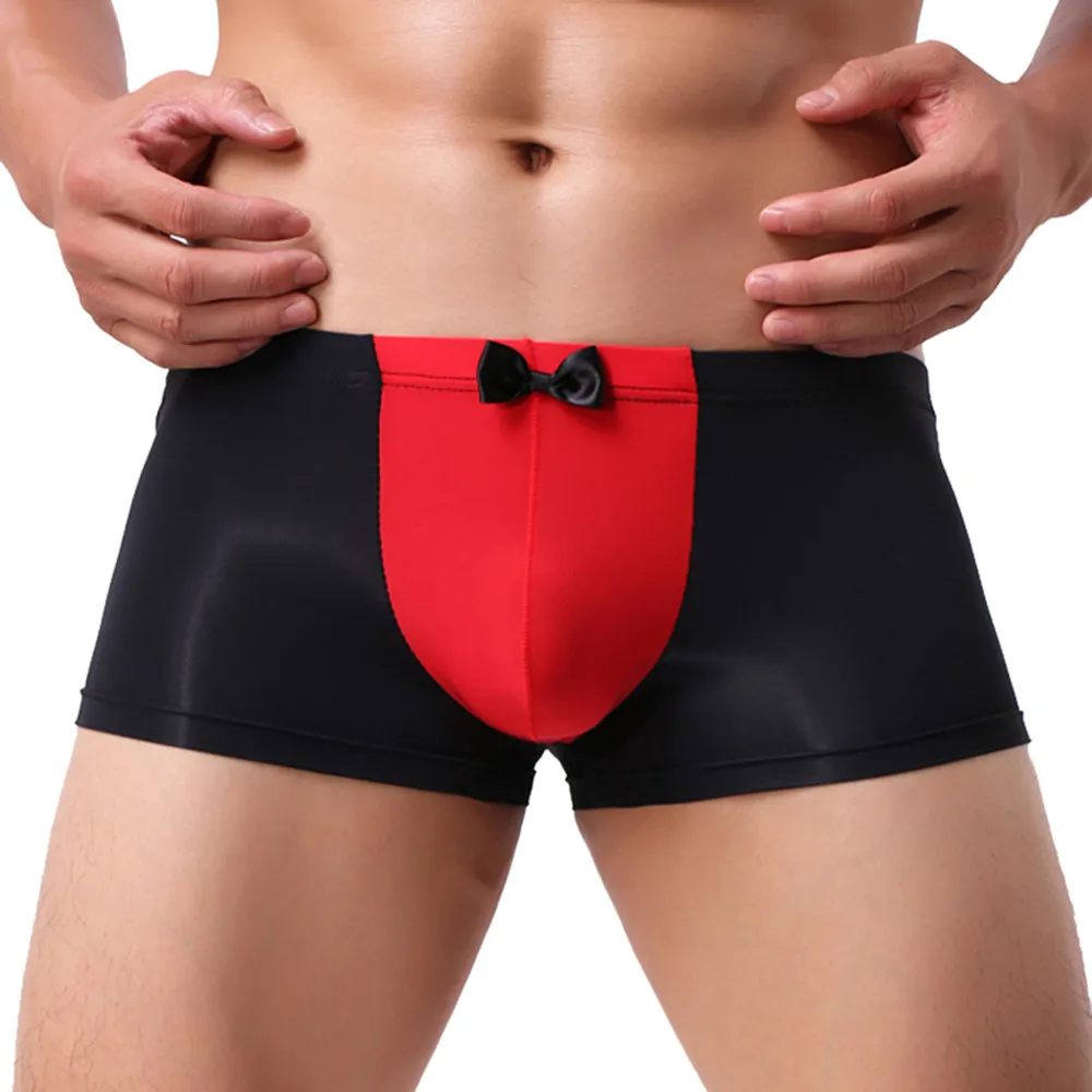 new gentleman Men Underwear Sexy bow-knot Knickers Boxer Patchwork Shorts Bulge Pouch Silk funny Underpants cueca masculina 2020
new gentleman Men Underwear Sexy bow-knot Knickers Boxer Patchwork Shorts Bulge Pouch Silk funny Underpants cueca masculina 2020