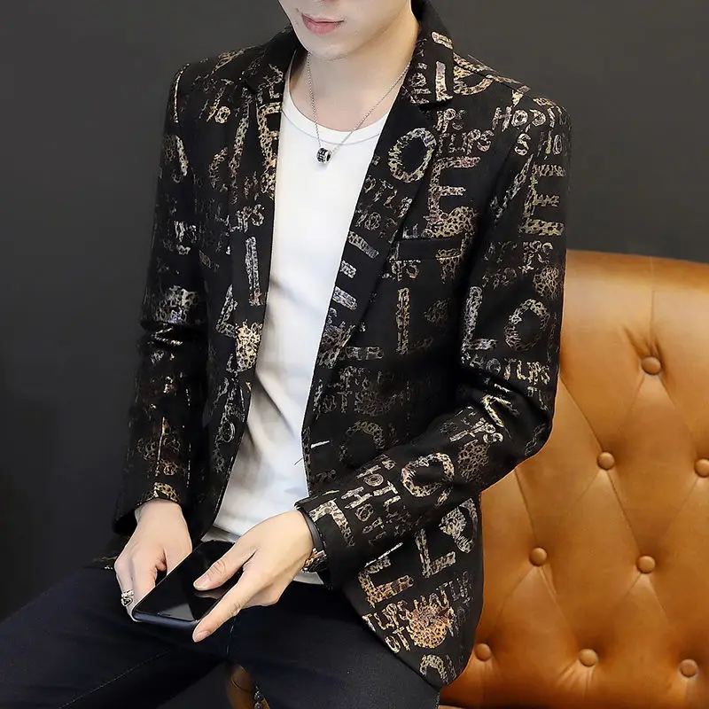 Spring suit jacket male Korea edition fashion slim suit print jacket society leisure youth fashion High-end Nightclub outfit
Spring suit jacket male Korea edition fashion slim suit print jacket society leisure youth fashion High-end Nightclub outfit