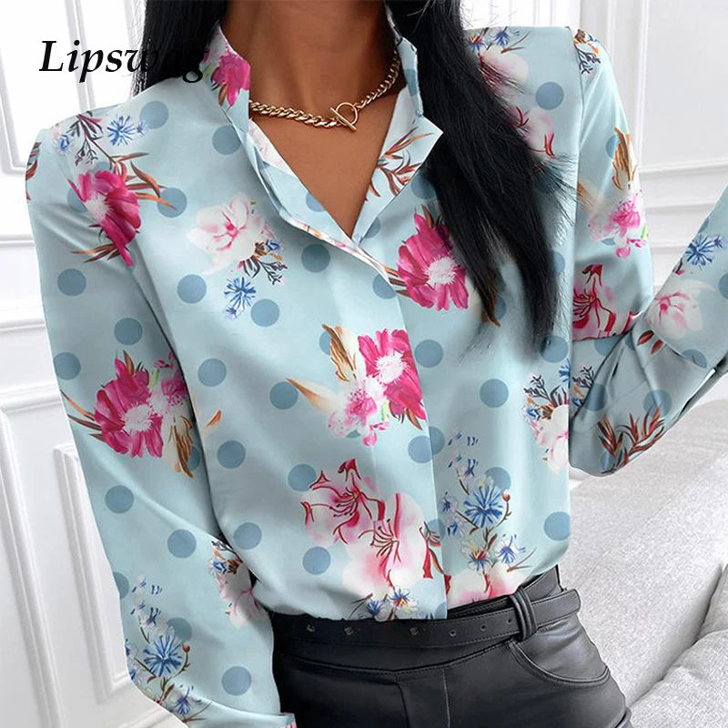 Fashion Long Sleeve Button Wome Tops Autumn Turn-down Collar Lady Blouses Office Floral Print Spring Loose Blusa Shirts Harajuku
Fashion Long Sleeve Button Wome Tops Autumn Turn-down Collar Lady Blouses Office Floral Print Spring Loose Blusa Shirts Harajuku