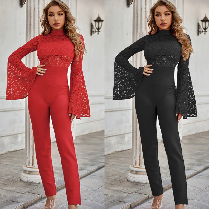 Sesidy 2021 New Women Lace Jumpsuits Sexy Flared Sleeves Long Pants Fashion Party Outwear Rompers Jumpsuits
Sesidy 2021 New Women Lace Jumpsuits Sexy Flared Sleeves Long Pants Fashion Party Outwear Rompers Jumpsuits