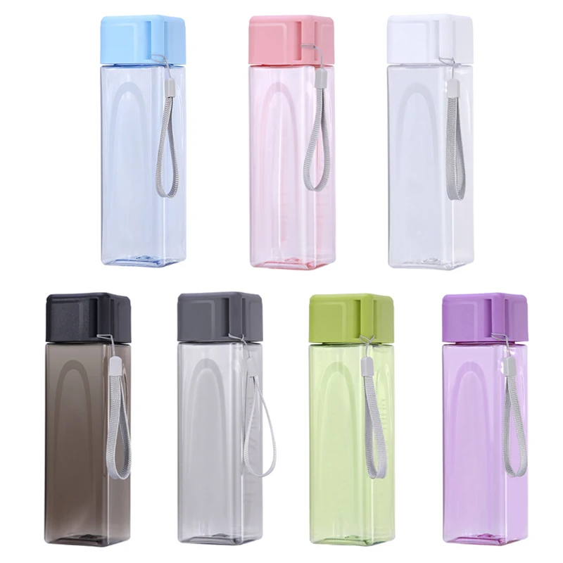 Food Grade PP Water Bottles 6 Colors Transparent Square Cup Cold Juice Water Sports Cup With Portable Milk Rope Sport Water Cup
Food Grade PP Water Bottles 6 Colors Transparent Square Cup Cold Juice Water Sports Cup With Portable Milk Rope Sport Water Cup