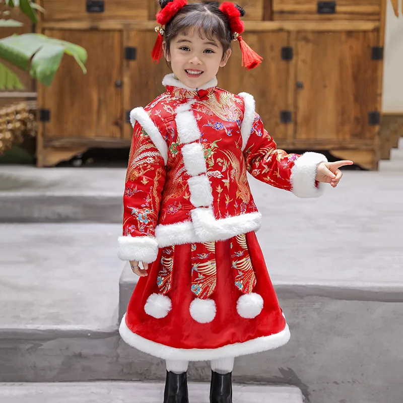 Girls New Year Clothes Chinese Style Han Fu Costume Children's Tang Costume Winter Twin Boys Girls Clothing Sets Fur Coat+ Skirt
Girls New Year Clothes Chinese Style Han Fu Costume Children's Tang Costume Winter Twin Boys Girls Clothing Sets Fur Coat+ Skirt