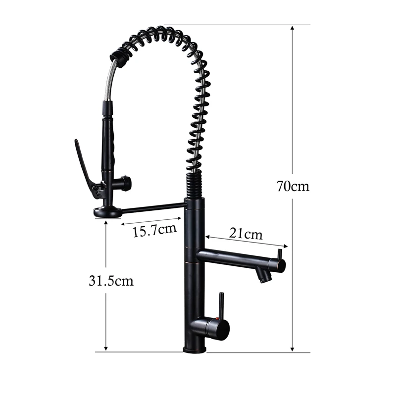 Black Color Kitchen Sink Faucet Dual Handle Dual Spout Bathroom Spring with Cold and Hot Pipes Faucet
Black Color Kitchen Sink Faucet Dual Handle Dual Spout Bathroom Spring with Cold and Hot Pipes Faucet