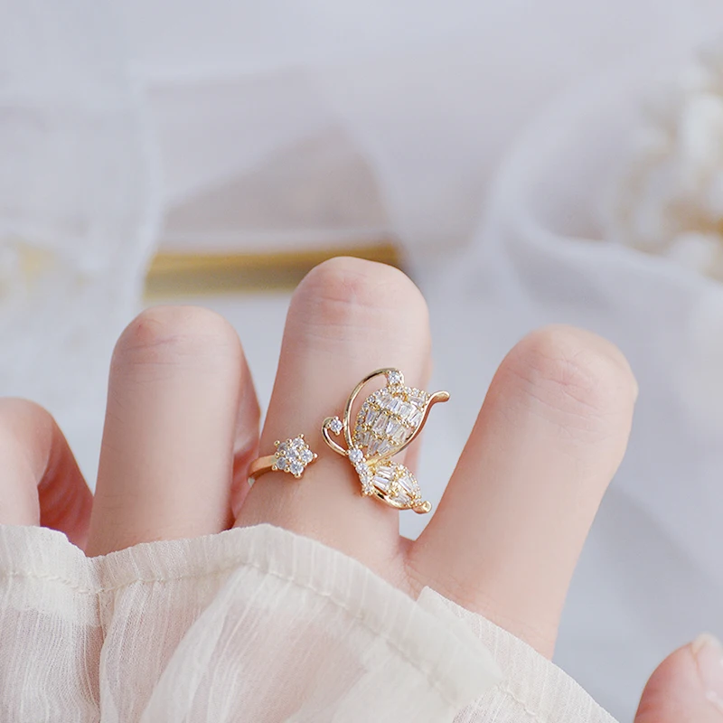 Luxury High Quality 14k Real Gold Multi Design Butterfly Rings for Women Jewelry Adjustable Open Design Micro Inlay Zircon Party
Luxury High Quality 14k Real Gold Multi Design Butterfly Rings for Women Jewelry Adjustable Open Design Micro Inlay Zircon Party