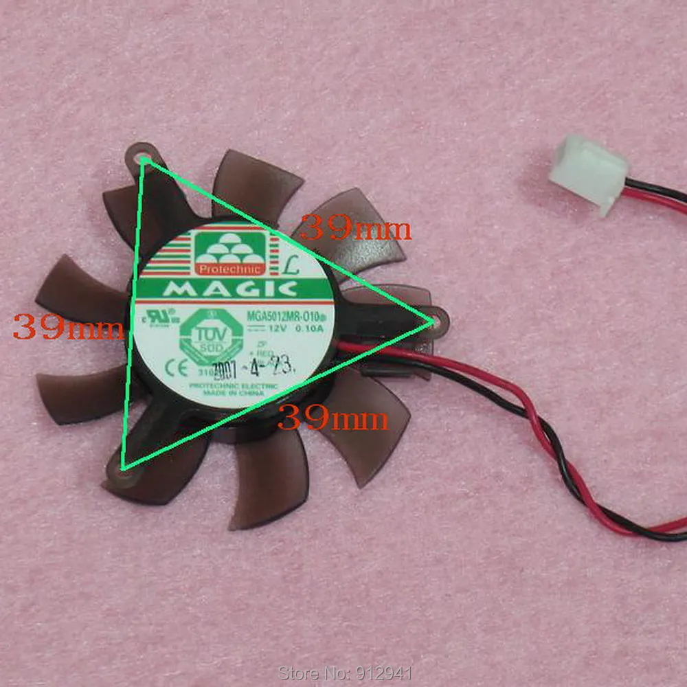 R02b MAGIC MGA5012MR O10 45 мм замена вентилятора Охлаждения видеокарты/VGA 39 12 В 0 10 А 2 провода