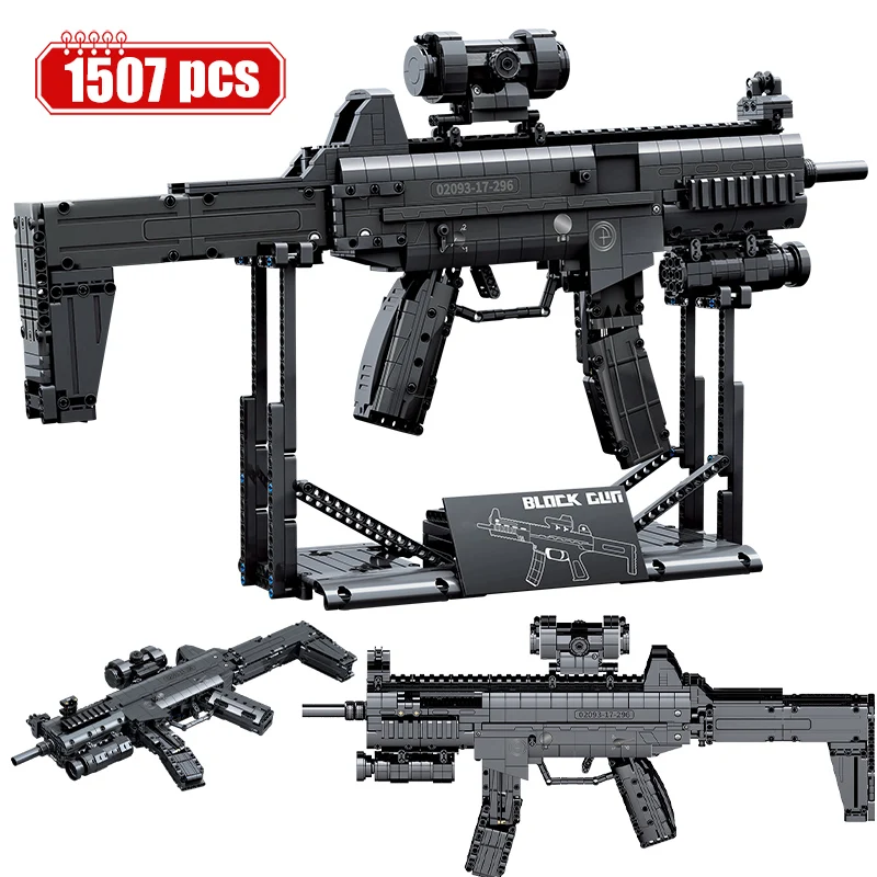 City Army Military WW2 Weapons Assault Rifle Building Blocks DIY Technical Submachine Gun Model Police Bricks Toys For Kids Gift
City Army Military WW2 Weapons Assault Rifle Building Blocks DIY Technical Submachine Gun Model Police Bricks Toys For Kids Gift
