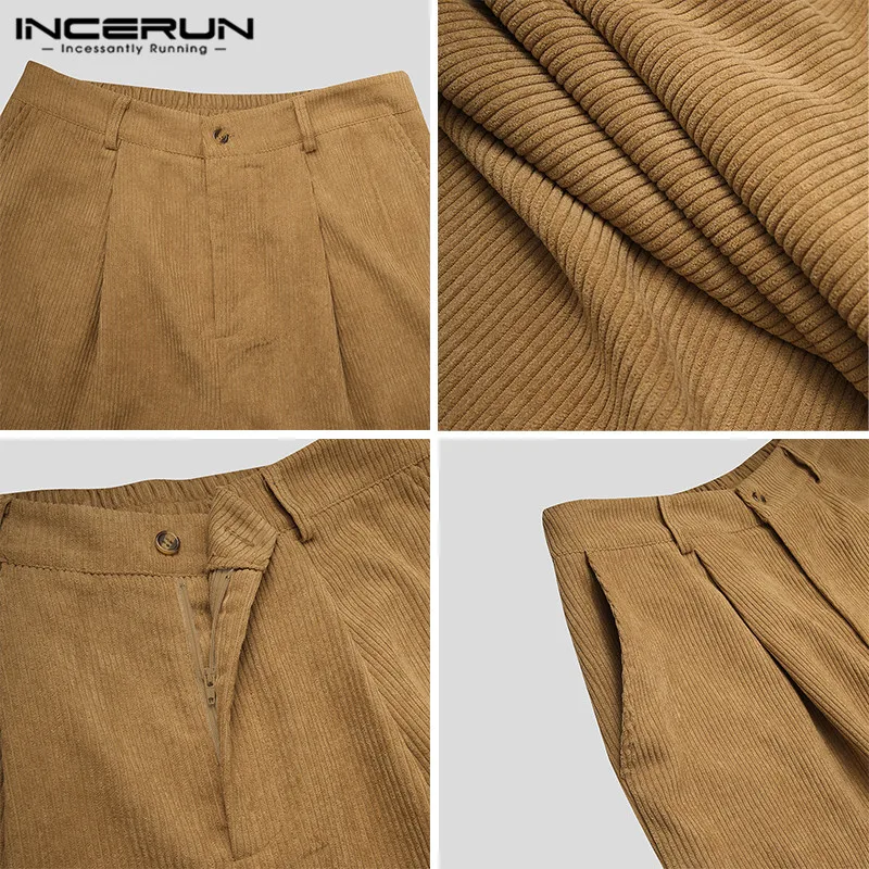 INCERUN Men Corduroy Pants Joggers Solid Color Button Spring Casual Straight Pants Streetwear Vintage Pantalones Hombre S-5XL
INCERUN Men Corduroy Pants Joggers Solid Color Button Spring Casual Straight Pants Streetwear Vintage Pantalones Hombre S-5XL