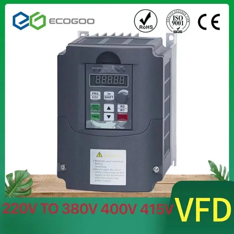 

5.5KW 7.5kw 11kw VSD 220v to 380v Spindle Inverters VFD AC drive frequency converter Factory Direct Sales